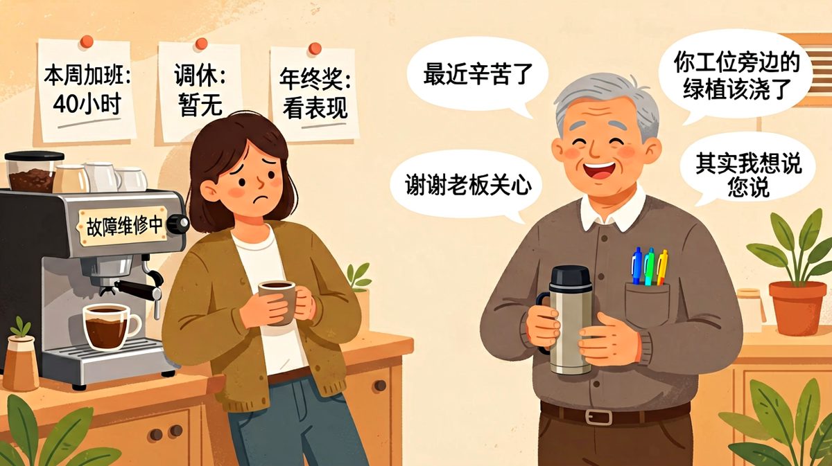 老板说「辛苦了」，结果是让员工浇花。