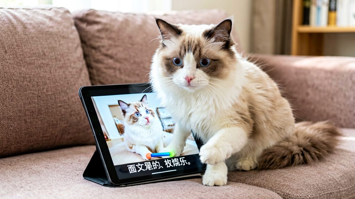 布偶猫：这届人类不行，我自己能玩。