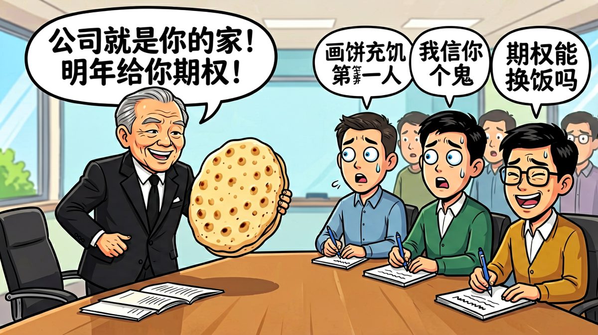 老板画饼时，员工的内心弹幕已失控