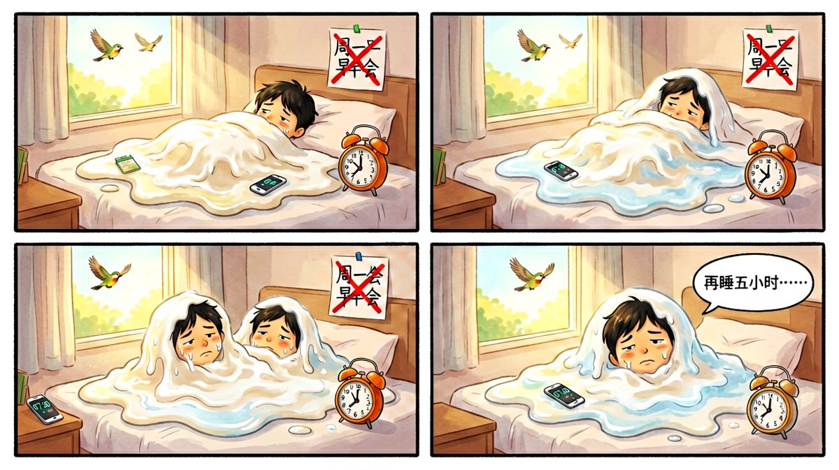 既然不用上班，那就继续睡吧