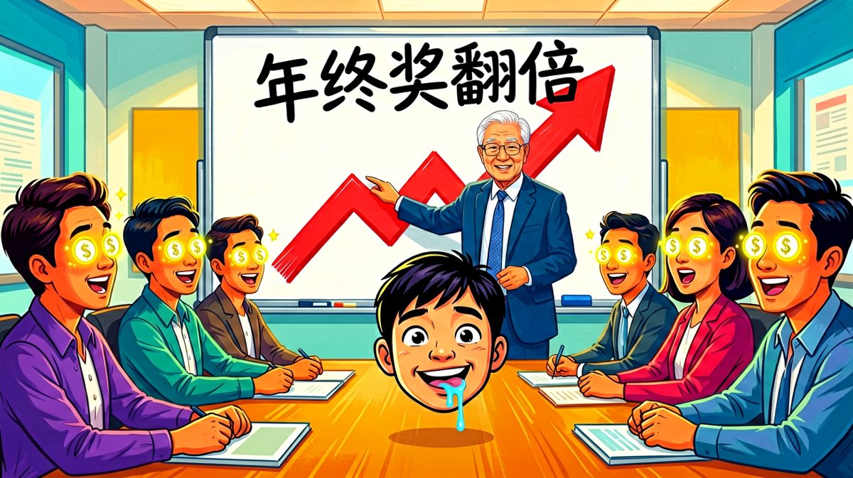 老板："今年大家辛苦了，年终奖翻倍！" 员工们欢呼。第二天公告："年终奖翻倍——从每人500涨到每人1000。" 员工："……翻倍是乘以1000倍的意思吗？"