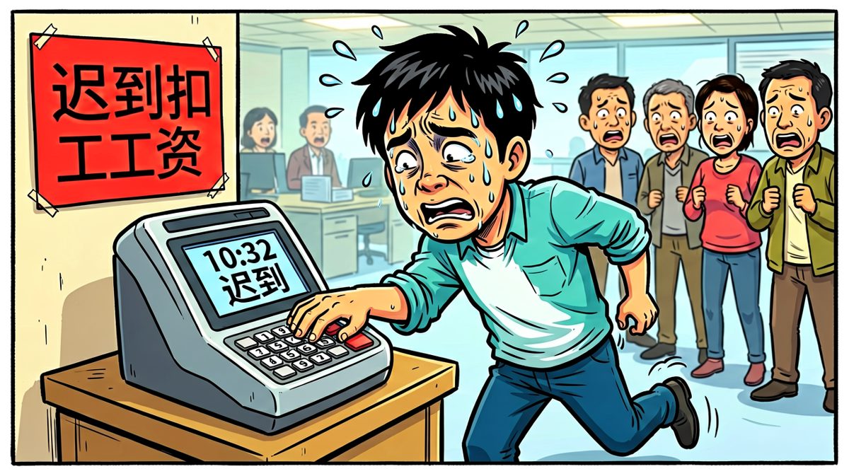 准时撞上班级的最后一刻，但打卡机不会原谅任何人。
