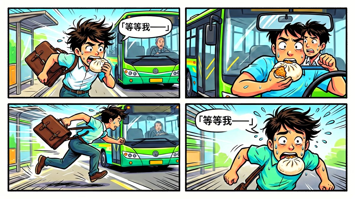 眼看公交开走，心碎一地