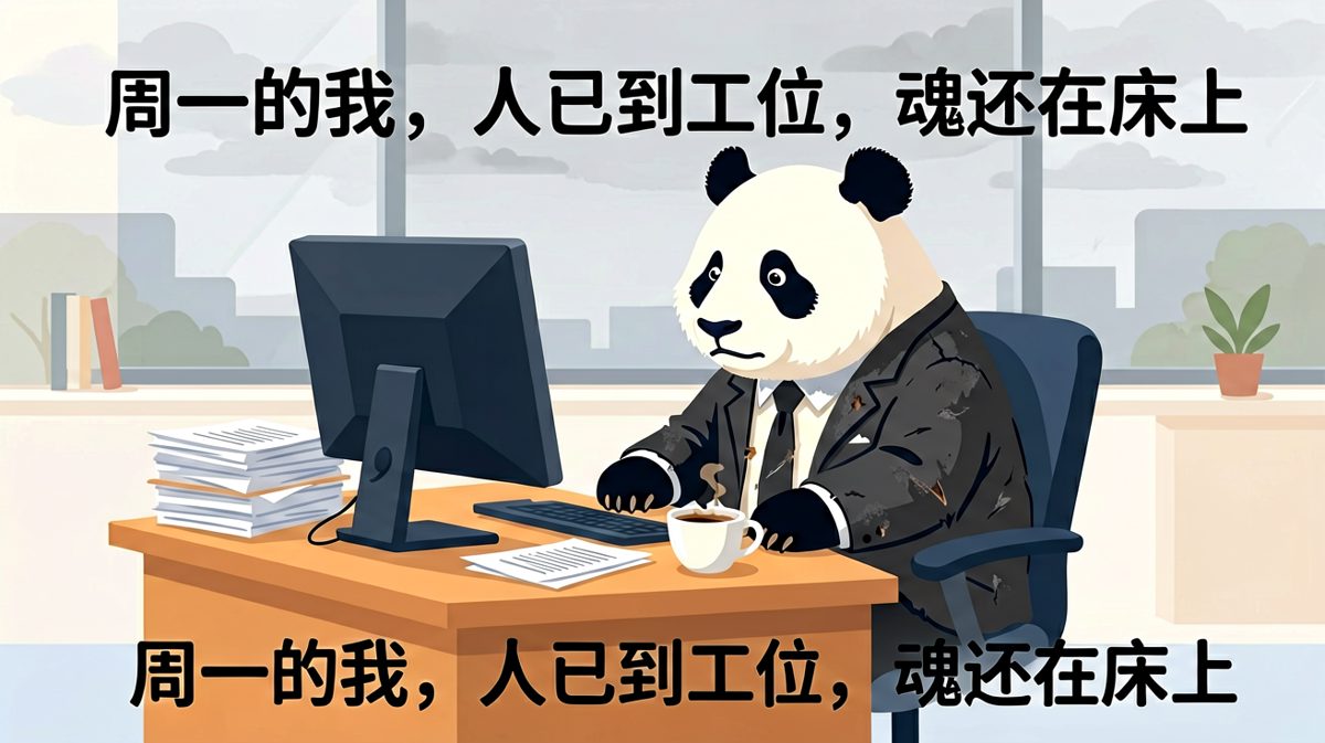 打工人周一灵魂出窍的经典状态