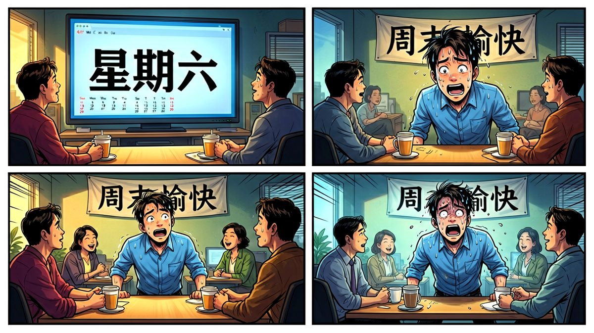 白忙活一场，今天是周六！