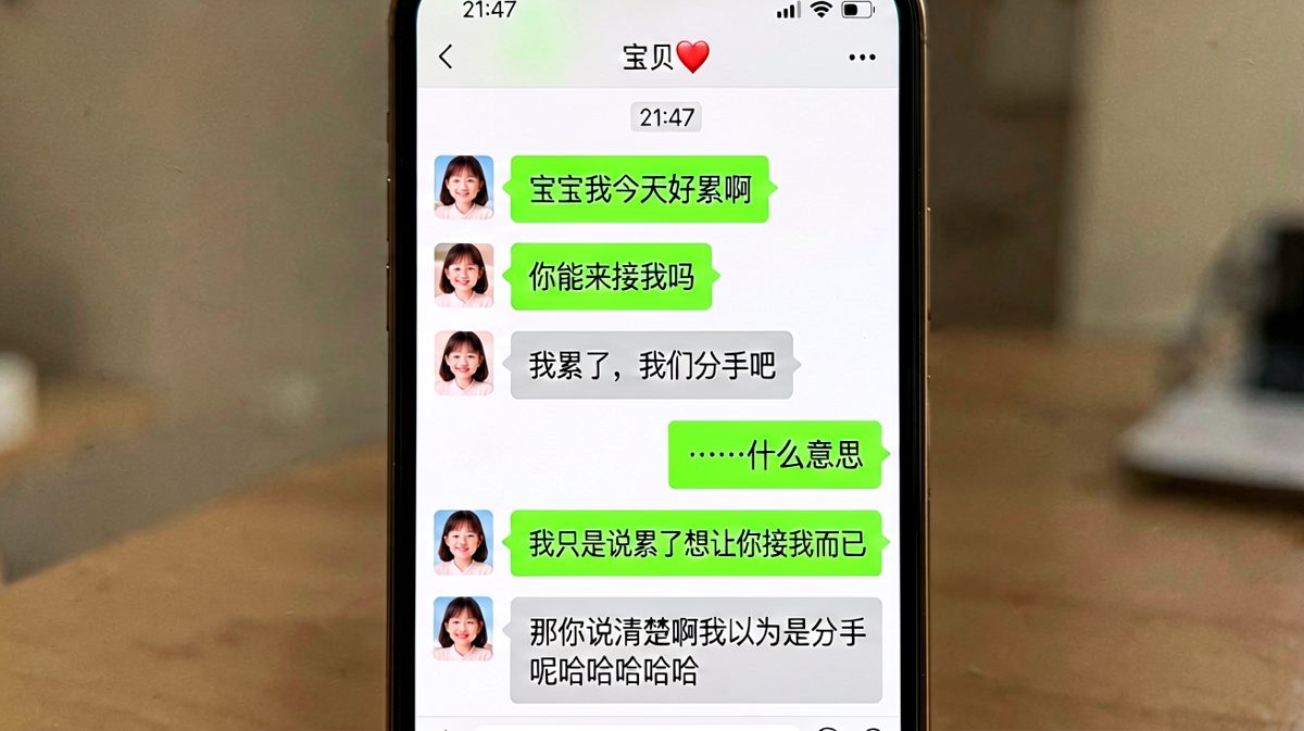 我说累了，他当真了