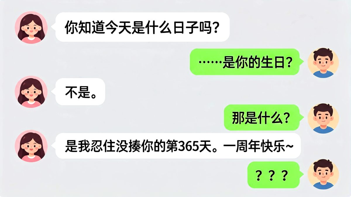 女生用'一周年'给男友制造了一个难忘的记忆。