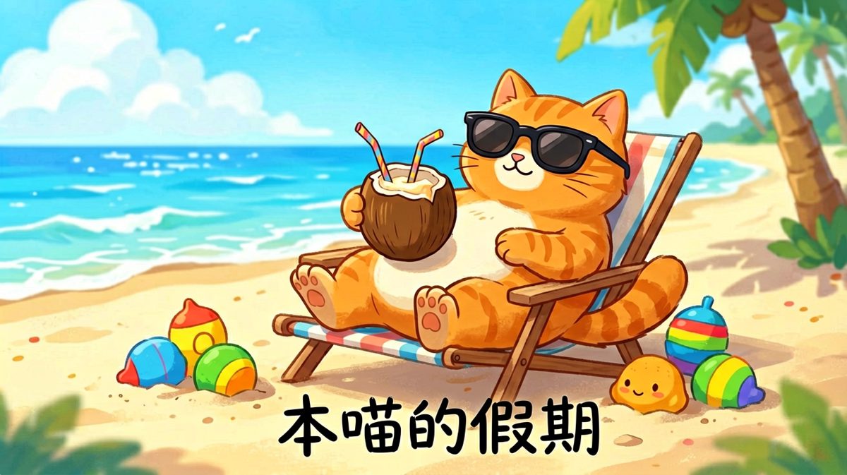 猫咪的惬意度假生活，比人类还懂得享受。