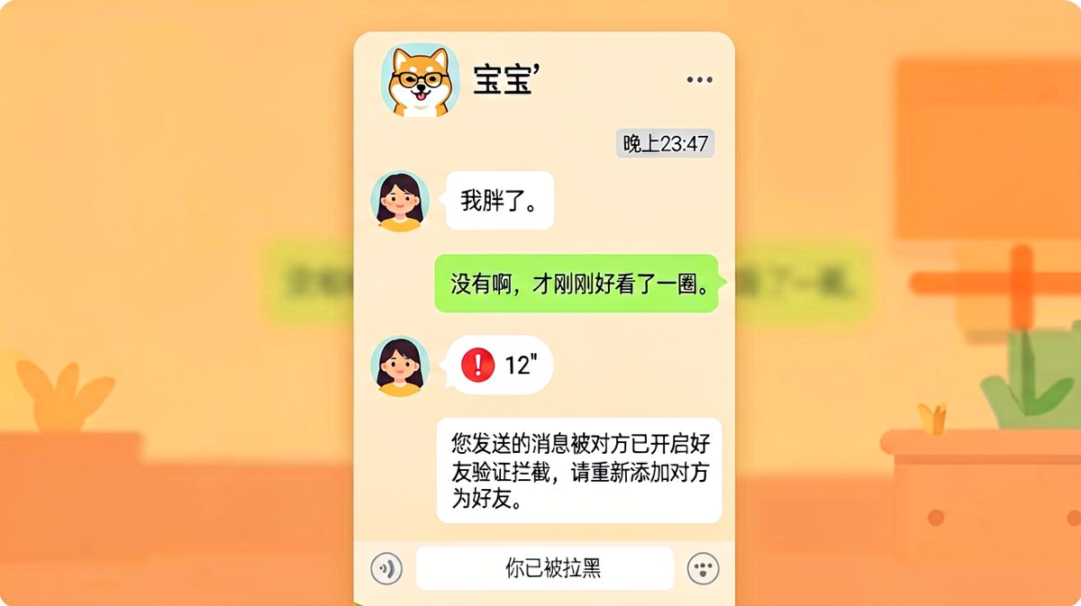 她说胖了的那一刻，他就知道这爱情的小船说翻就翻。