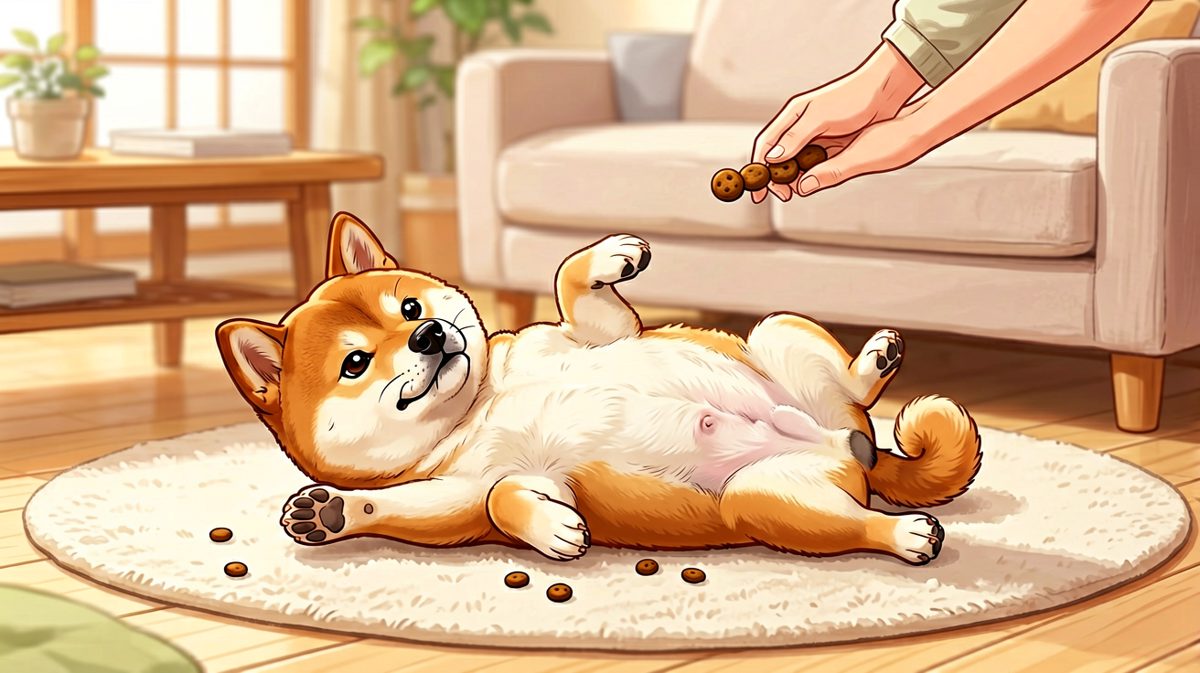 柴犬：想让我翻面？除非零食先翻面