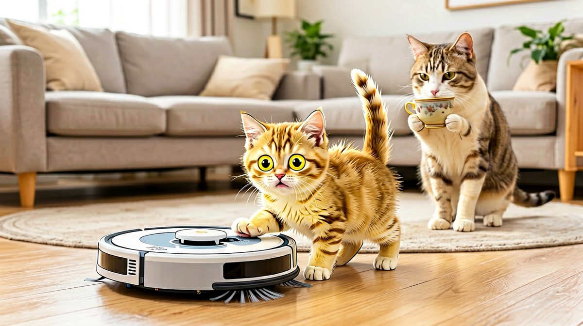 小猫：那是什么怪物！猫爸：慌什么，它吃不了你