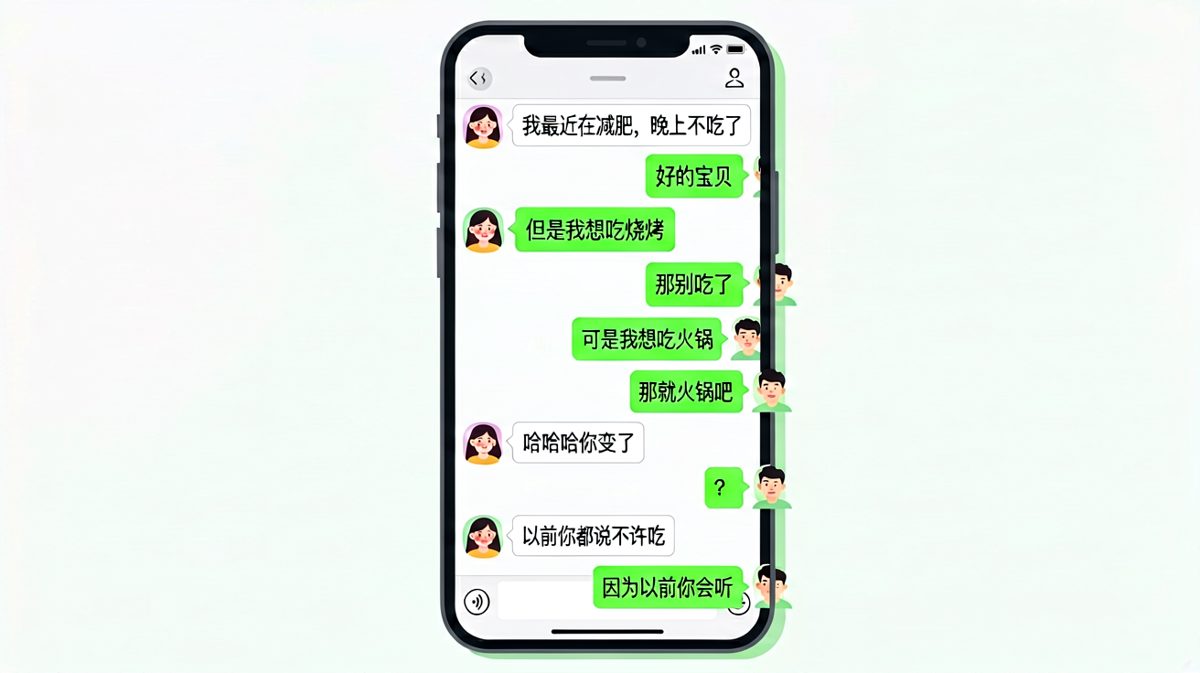 减肥flag立完就倒，男朋友从阻拦到妥协的无奈实录