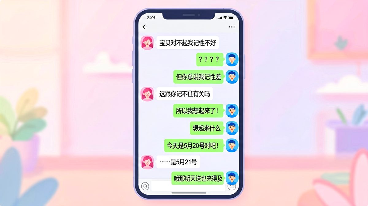记错纪念日还强行圆场，男朋友的求生欲拉满却全部白费