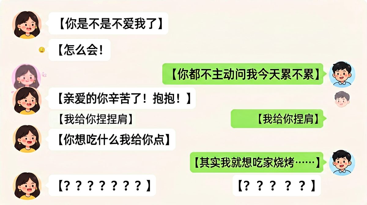 绕了一大圈，就是想骗顿烧烤