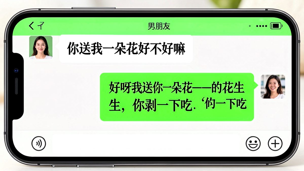 一句话浪漫全毁，男友鬼才思维