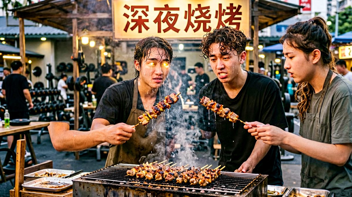 但路过烧烤摊就...忍不住