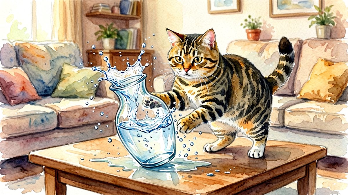 猫：花瓶是先动手的，我只是正当防卫