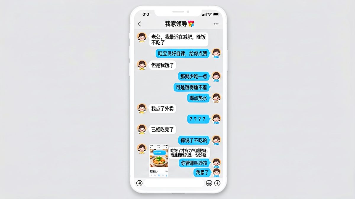 女生说减肥但吃外卖的教科书级打脸操作