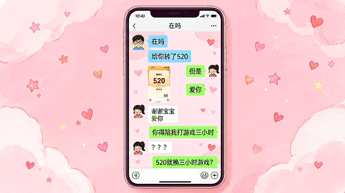 男生发520转账却附加奇葩条件，反转却是精心准备的惊喜