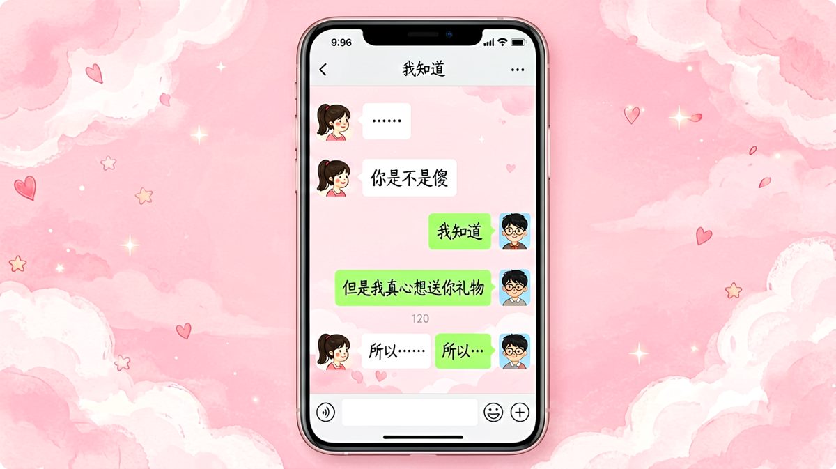 继续上一张图的反转剧情，男生深情告白
