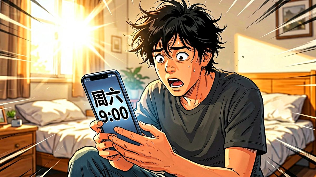 闹钟响了才发现——今天是周末！