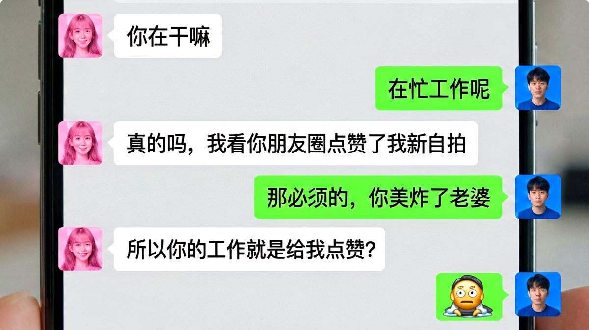 假装忙工作被抓包，求生欲秒上线