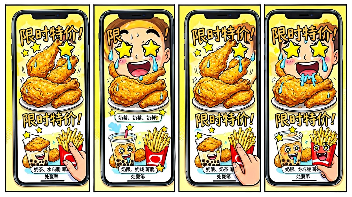 但看到炸鸡广告瞬间破防
