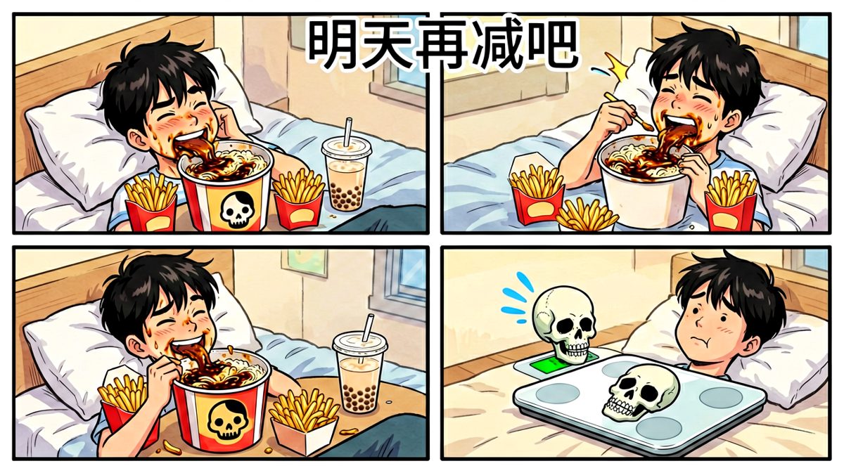 点了一堆还安慰自己明天再减