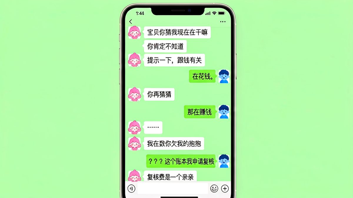 女生用「数抱抱」记账把男生绕进情感债，男生企图复核反被加收亲亲费