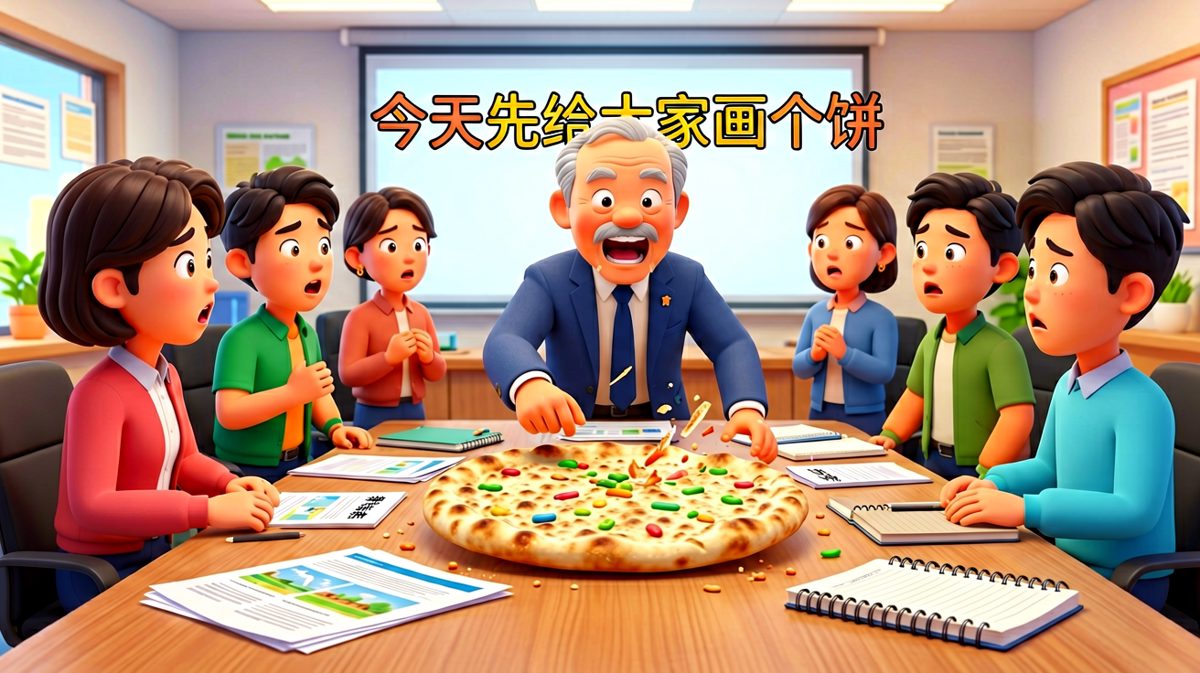 老板说画饼，我真就收到了饼
