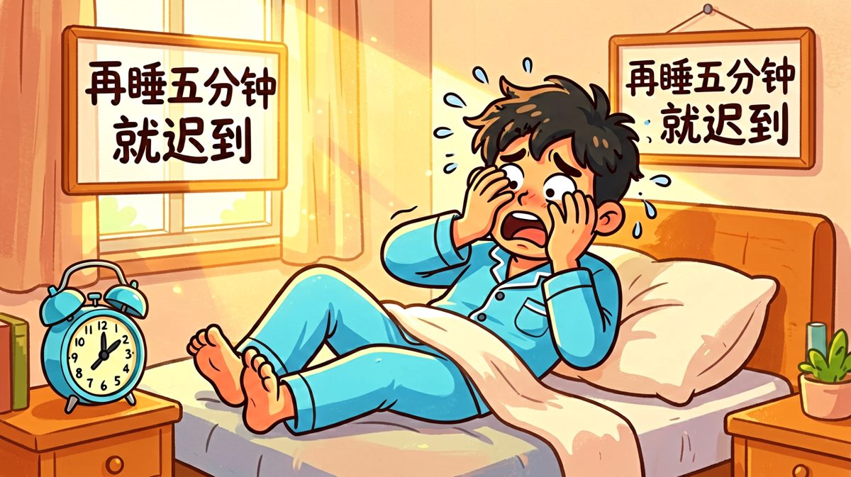 闹钟狂响，打工人的灵魂还在床上的瞬间