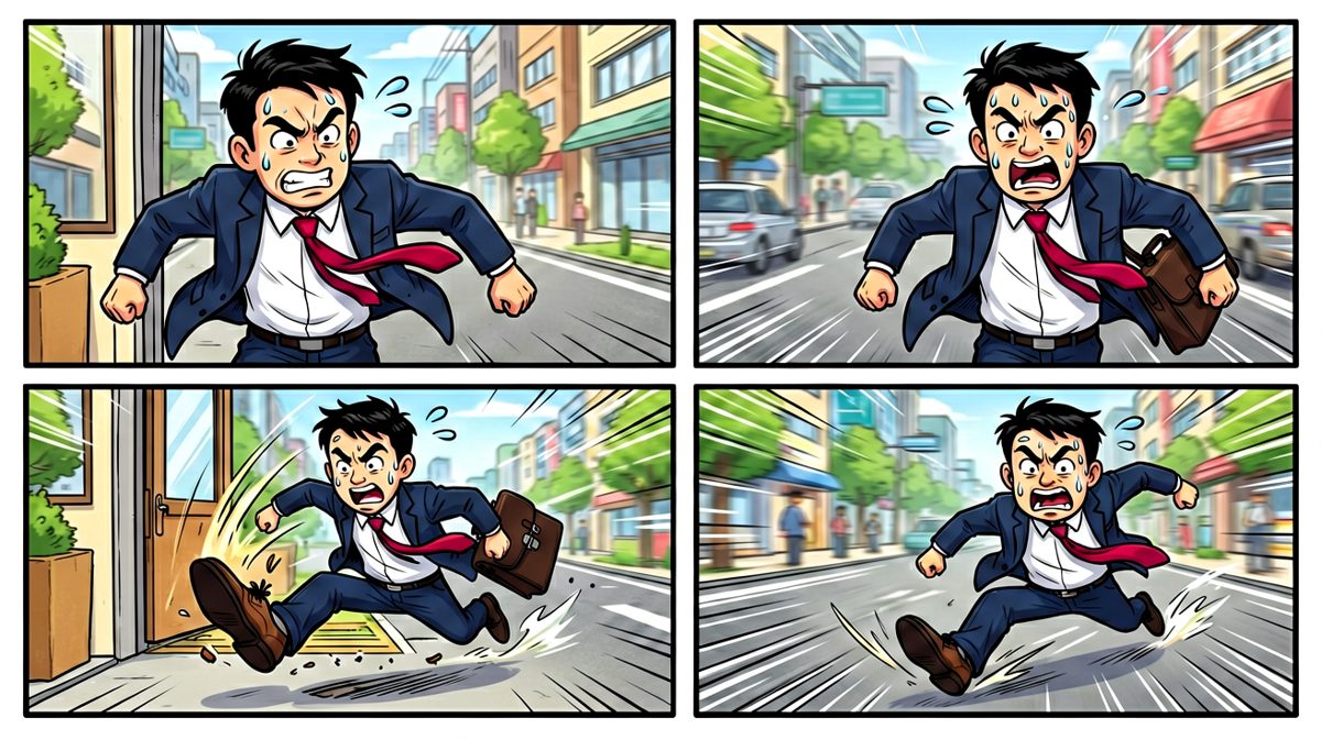 狂奔！迟到就完蛋了！