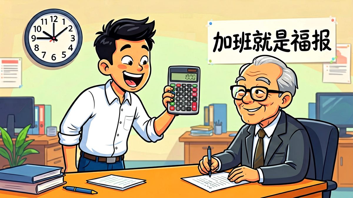 员工算加班费时，老板微微一笑说'按效率算'——结果效率第一的人刚好不加班