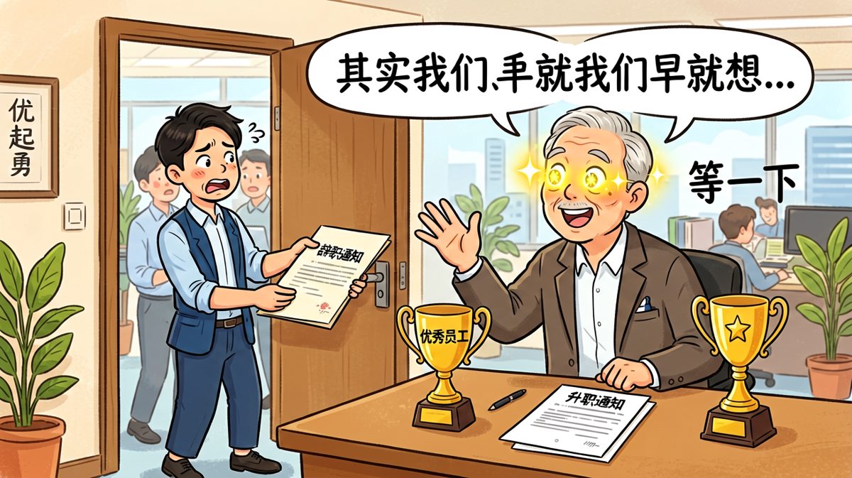 员工正准备辞职，老板却惊喜宣布：你被提拔为...前任员工关系大使