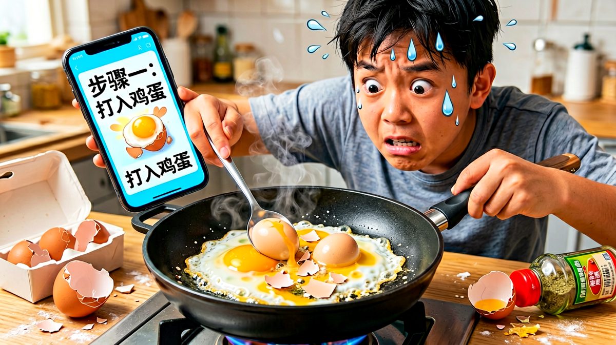 格子2：蛋壳掉进锅里，灾难开始升级