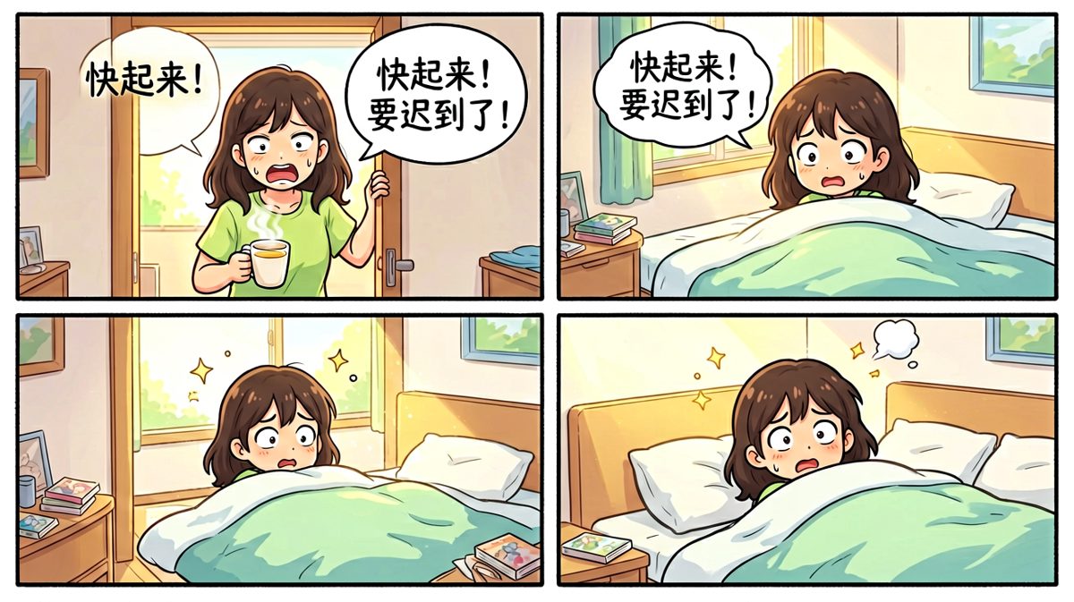 妈妈敲门催促，场面一度尴尬