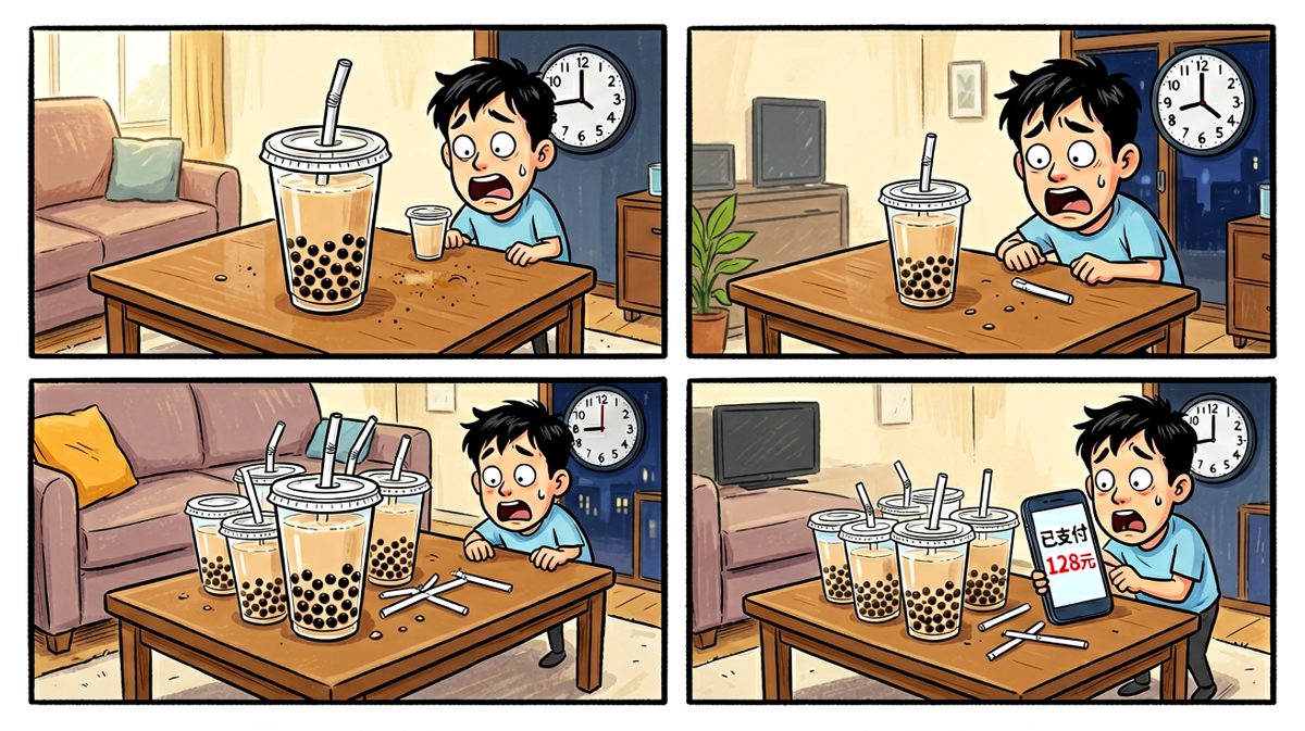 打开门的一瞬间，发现奶茶全军覆没