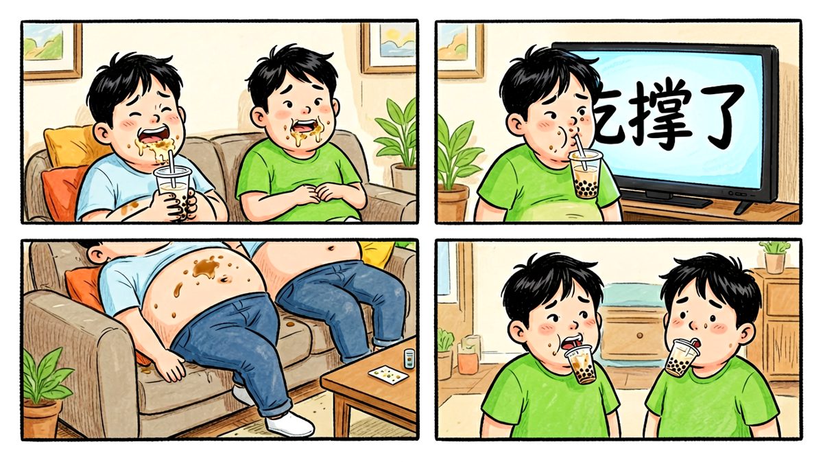 原来室友趁他不在偷偷喝光了全部奶茶