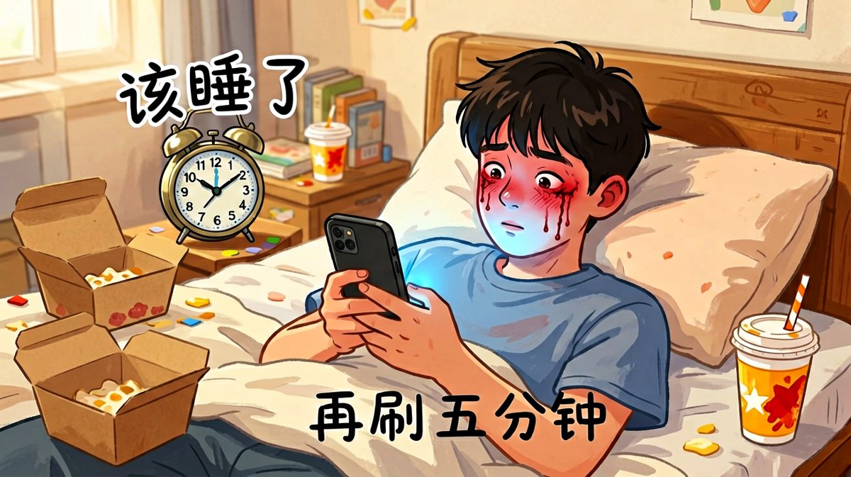 睡前刷手机，一抬头天亮了