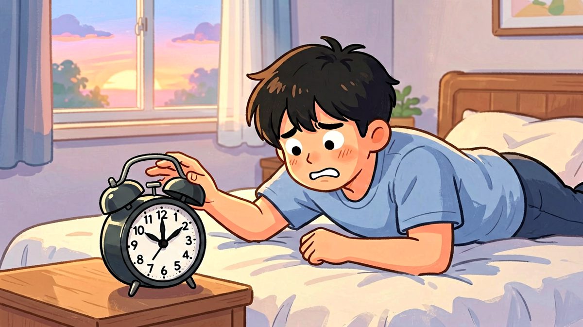 闹钟响起，痛苦挣扎要不要起床