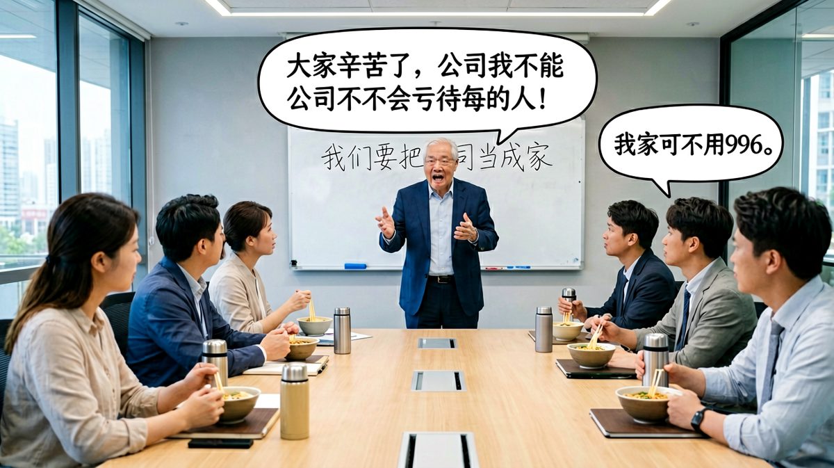 老板说公司如家，员工默默泡面：我家不用加班。