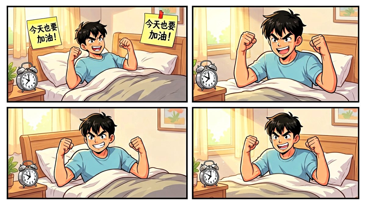 早晨六点，雄心壮志地准备去健身房