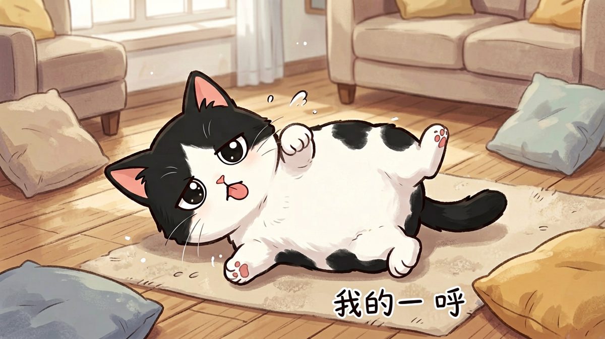 猫咪：我以为我能飞，结果只完成了自由落体。