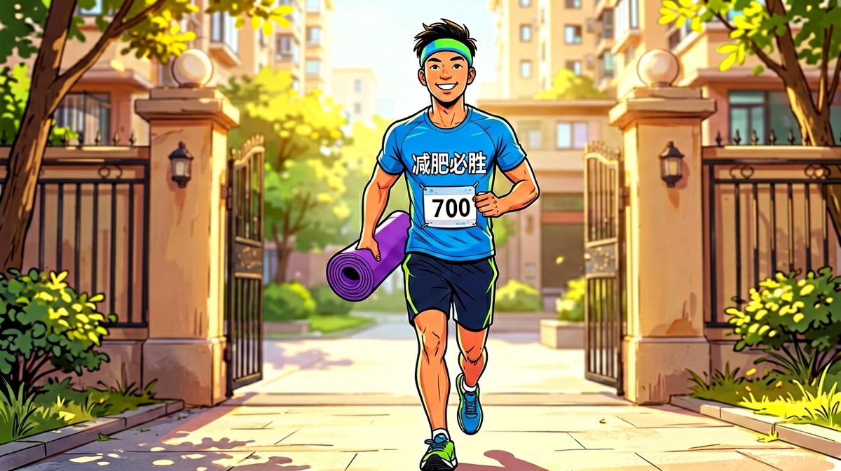 雄心壮志出门，誓要瘦成闪电