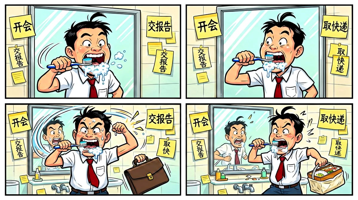 洗漱？不存在的，我在练分身术。