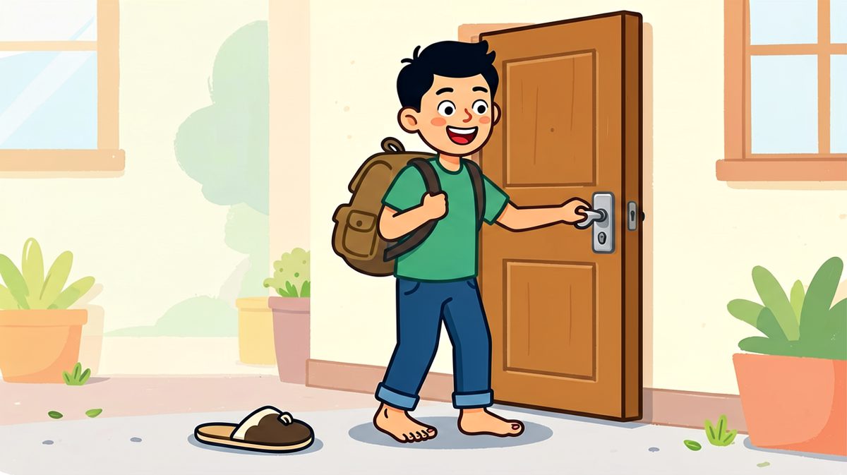第4格：一切就绪准备出门，结果……