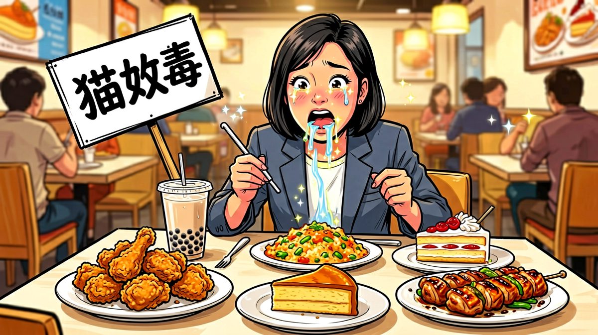 第二格：美食当前，flag瞬间崩塌