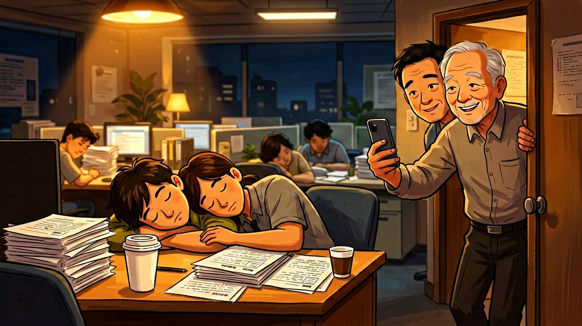 老板：这么晚了还在加班，辛苦了！员工感动醒来，老板紧接着说：对了，明天记得把今天的工作也补上，今天没算工时。员工表情凝固。