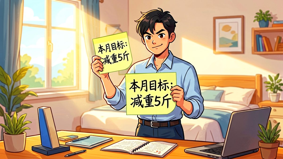 主人公立flag：本月誓要减重5斤！
