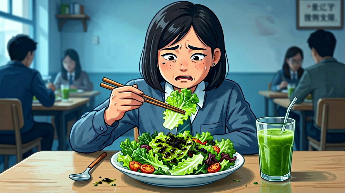 减肥第一天早餐：沙拉吃到怀疑人生。